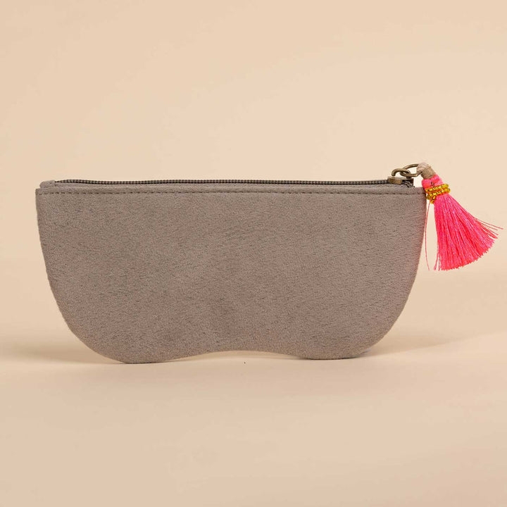 Handmade Embroidered Grey Color Sunglass Cover