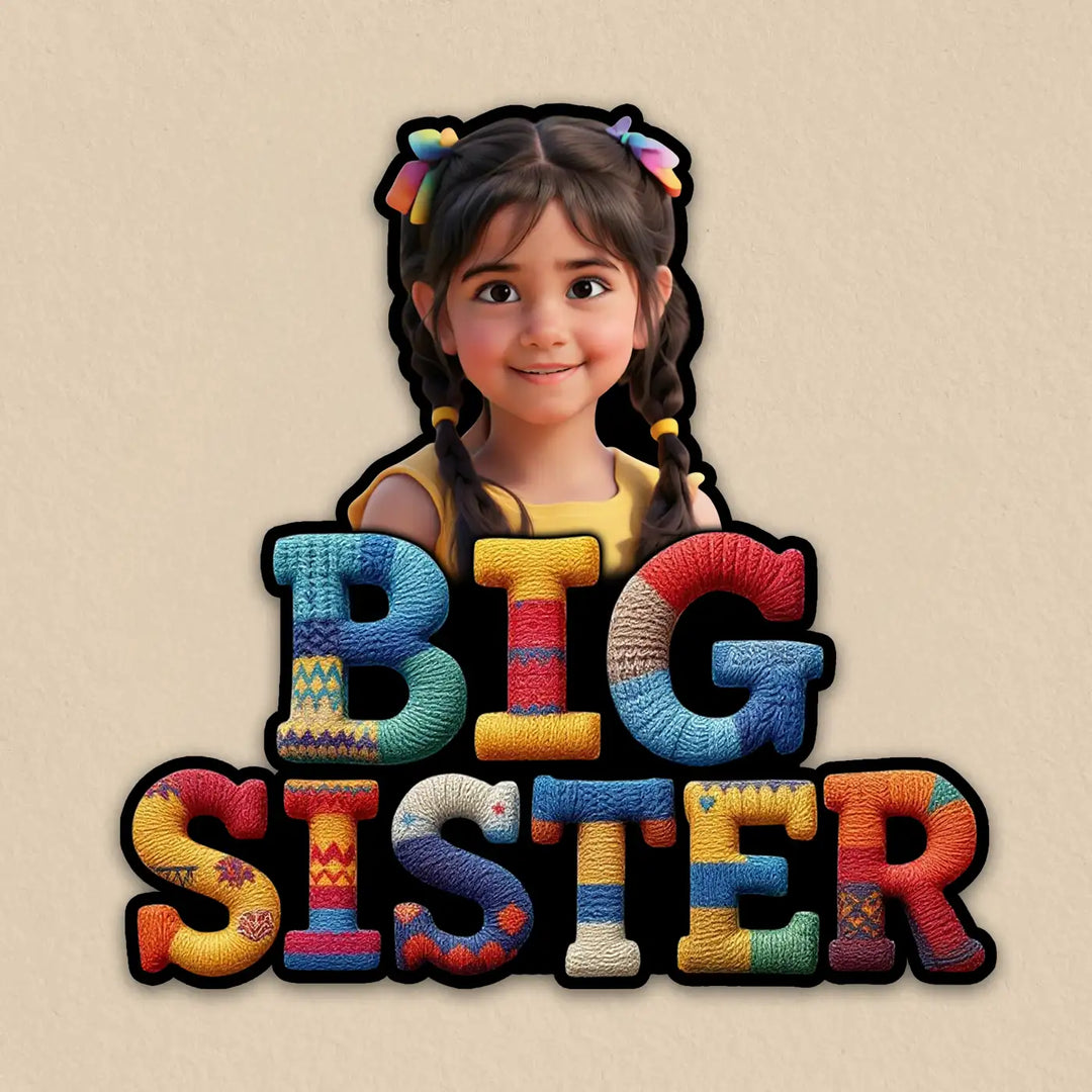 Photo Personalized "Big Sister" Acrylic Fridge Magnet