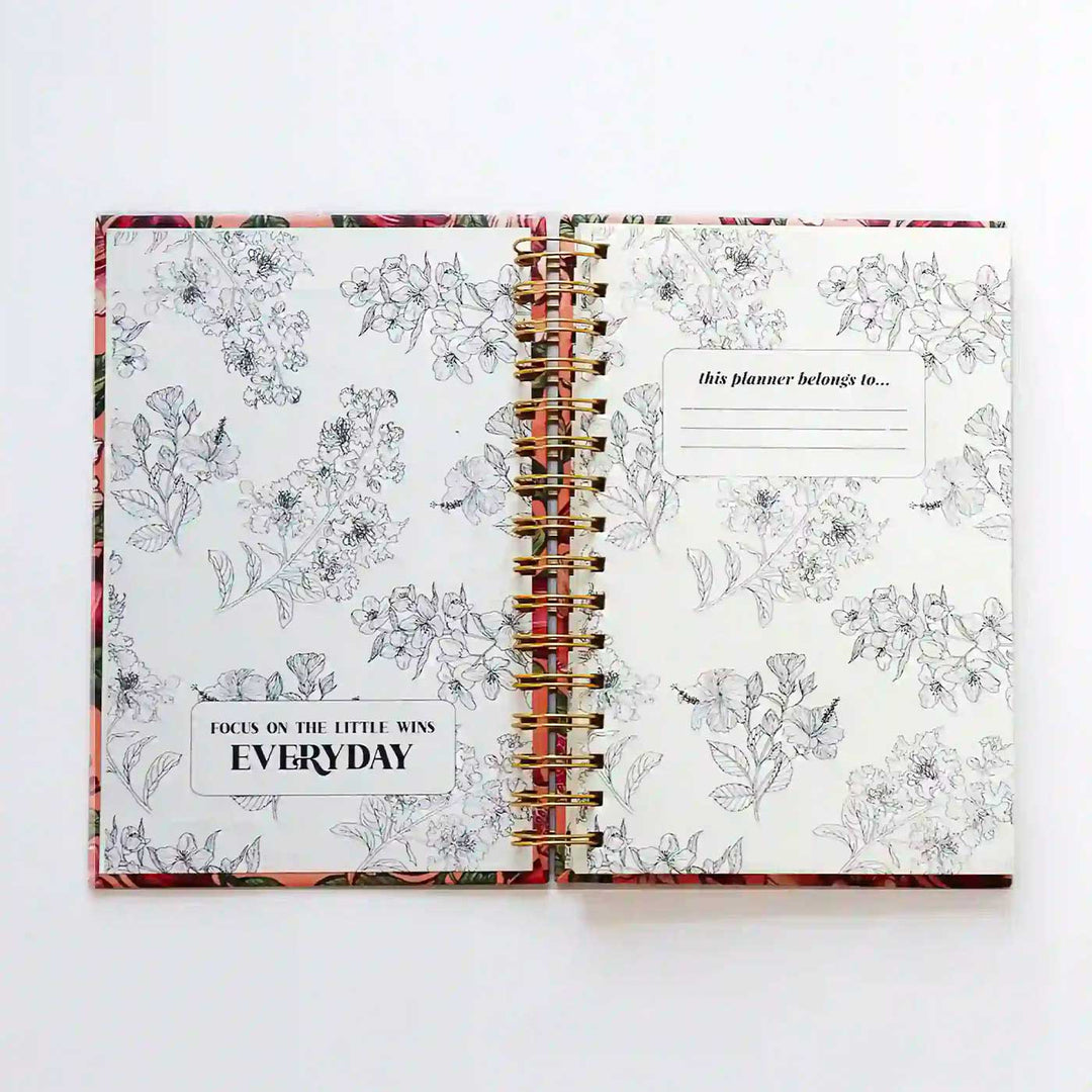 Handmade Abstract Blue Undated Planner | 120 Pages