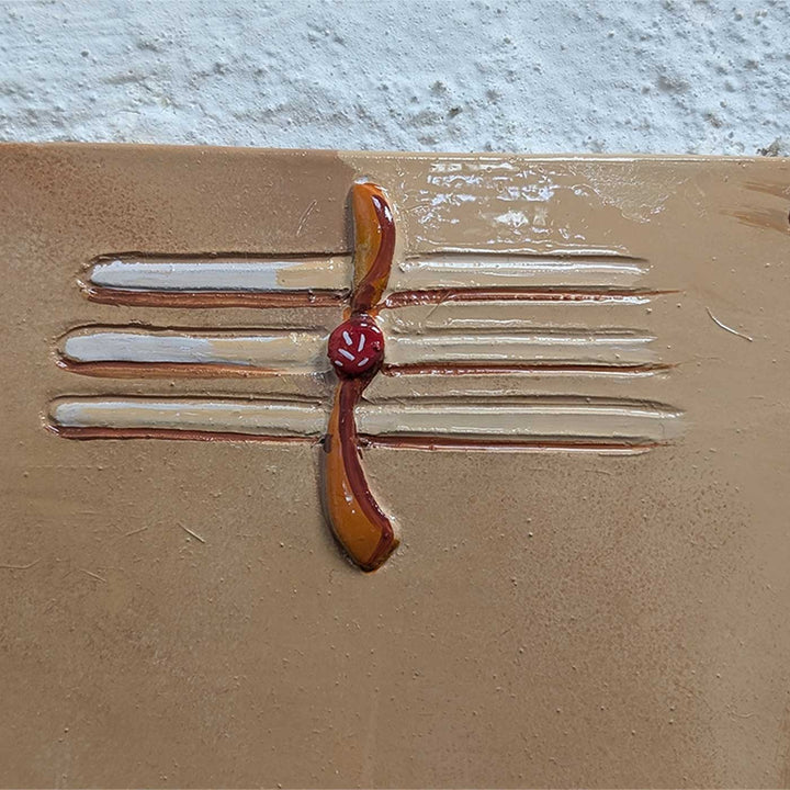 Personalized Hand-Painted Omkar Terracotta Name Plate