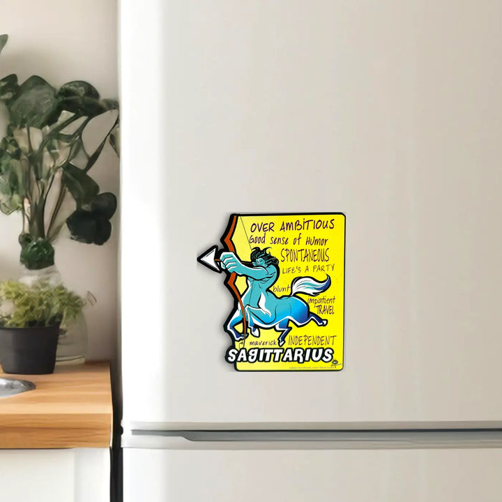 Printed Sagittarius Zodiac Sign MDF Wood Fridge Magnet