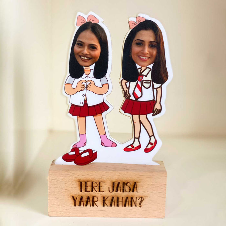 Photo Personalized School Friends Acrylic Caricature Cutout