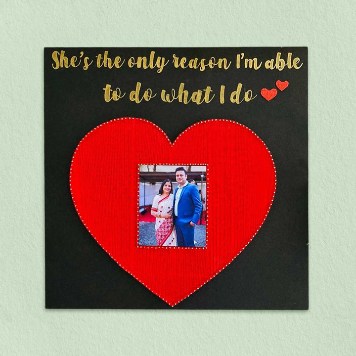Photo Personalized Handmade String Art My Heart Is My Mum Wooden Decorative Plaque For Mothers