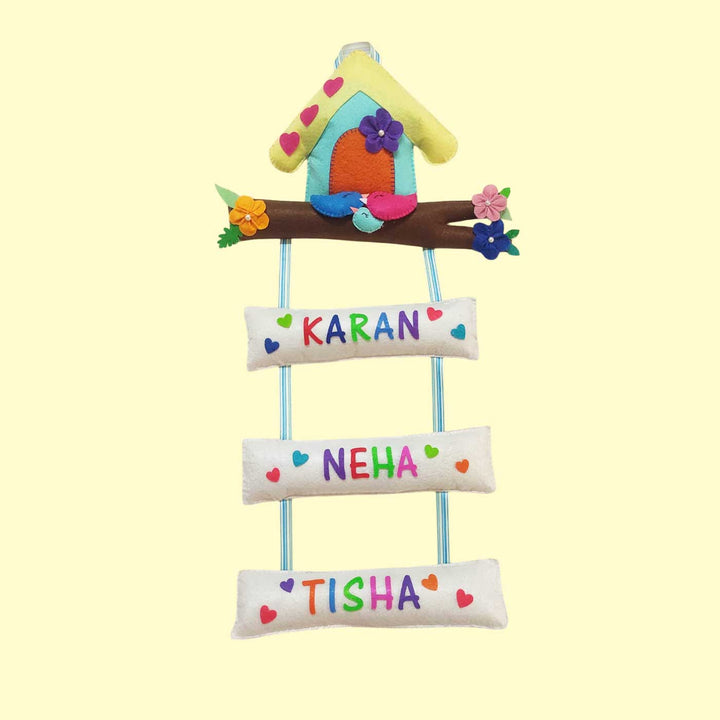 Personalized Handmade Tree House Felt Name Plate