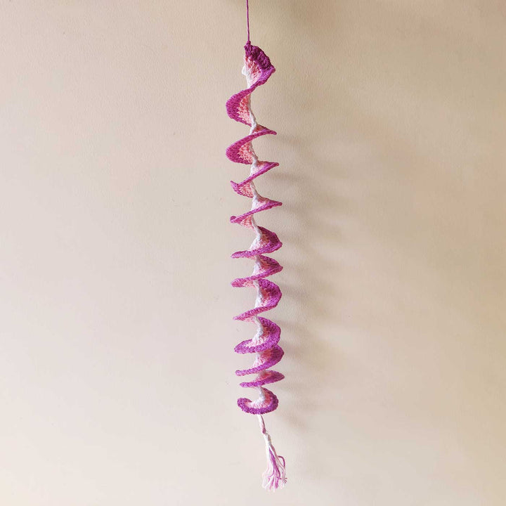 Handmade Spiral Crochet Cotton Hanging For Christmas Wall Decoration