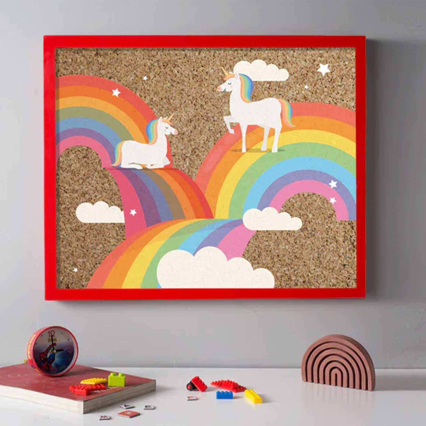 Buy Handmade Above The Rainbows Wooden Pinboard For Kids Online On Zwende
