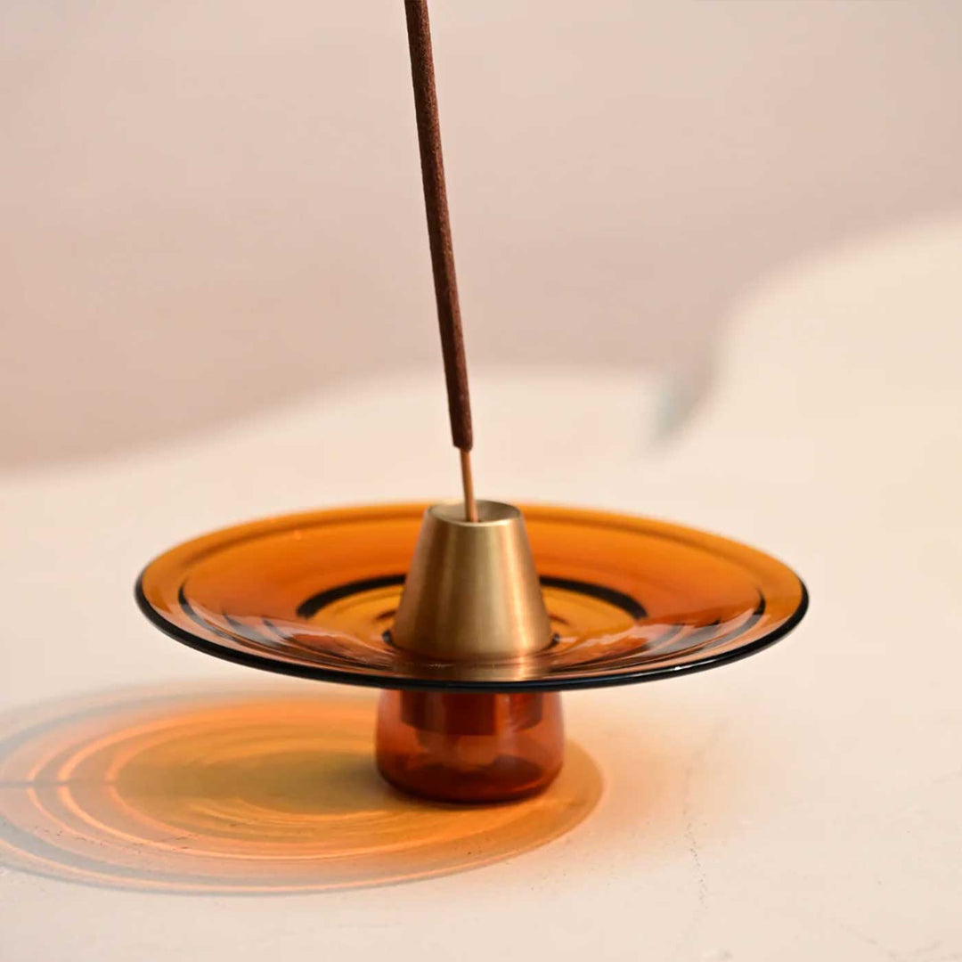 Minimal Design Glass Incense And Sage Holder