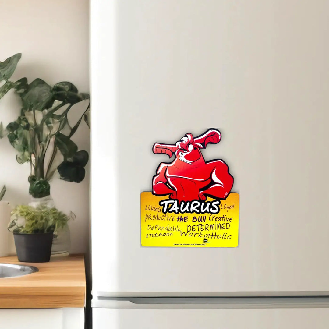 Printed Taurus Zodiac Sign MDF Wood Fridge Magnet