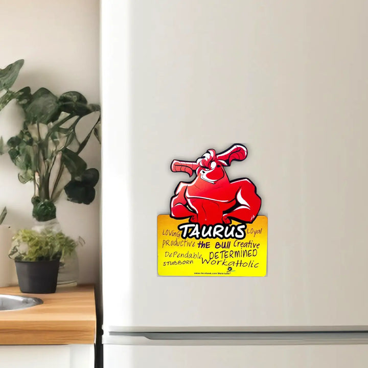 Printed Taurus Zodiac Sign MDF Wood Fridge Magnet