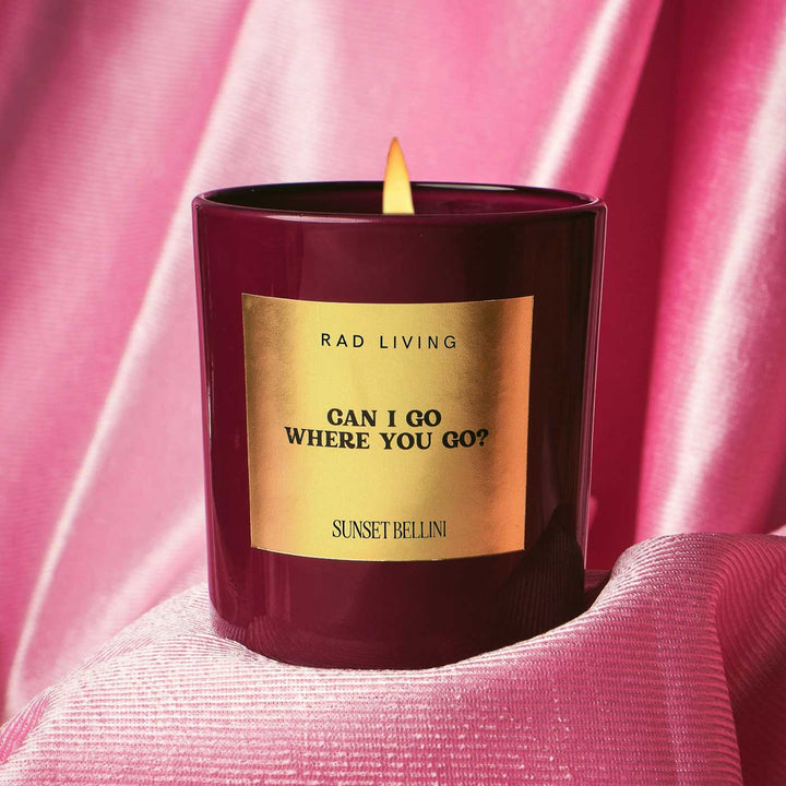 Hand Poured Can I Go Where You Go, Sunset Bellini Scented Soy Wax Candle