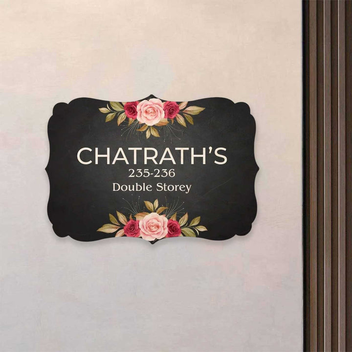 Personalized Chalk Board Theme Mdf Wood Name Plate