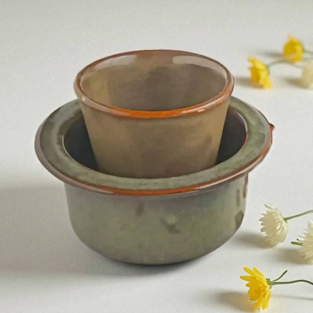 Handmade Filter Kaapi Dabara Ceramic Mug