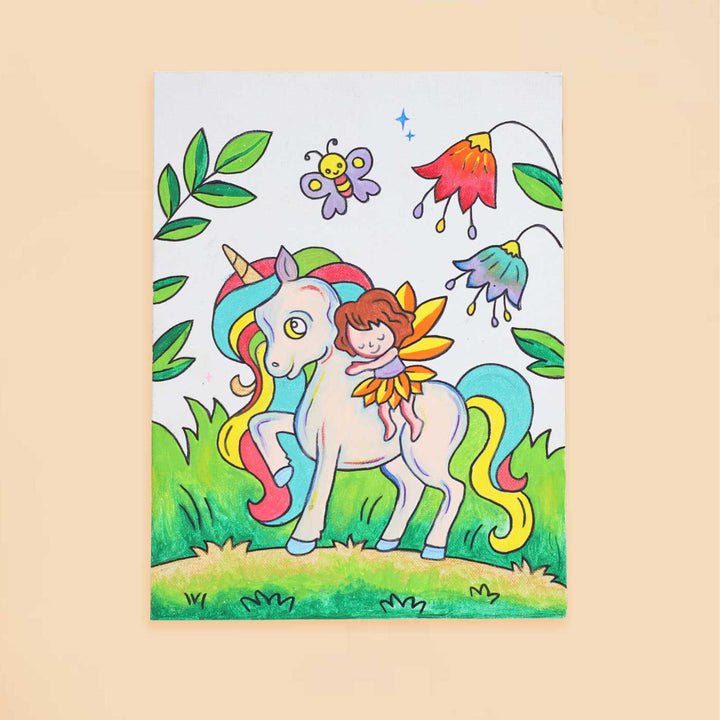 Pre Marked Kids Painting Canvas DIY Kit