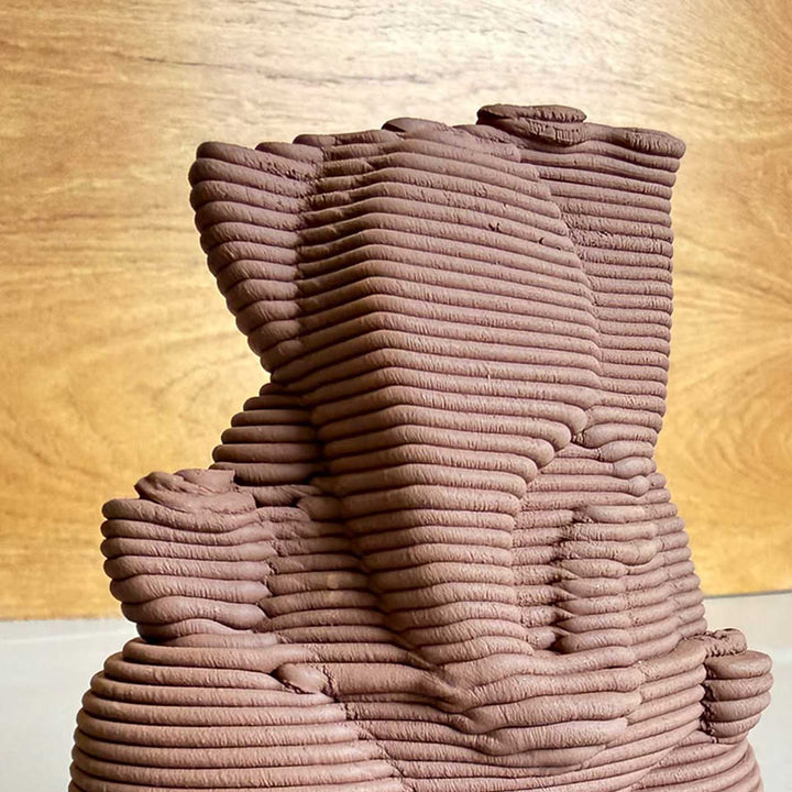 Handmade 3D Printed Ganpati Small Stoneware Sculpture