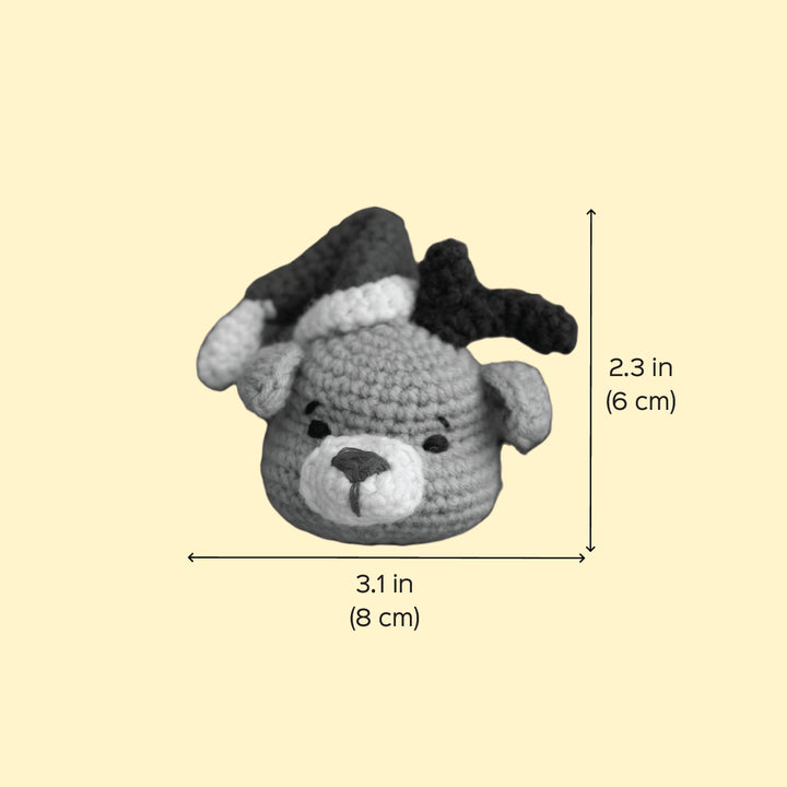 Handmade Crochet Reindeer With Hat Ornament For Christmas Decoration