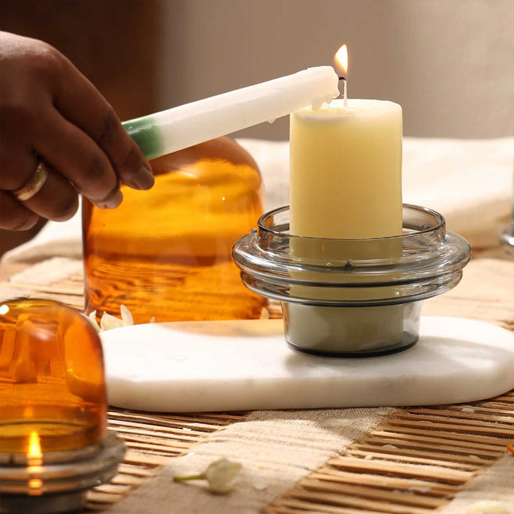 Durable Dome Shaped Glass Candle Holder