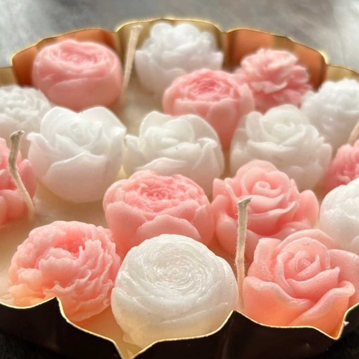 6.5 Inch | Handmade Decorative Floral Soy Wax Scented Urli Diya