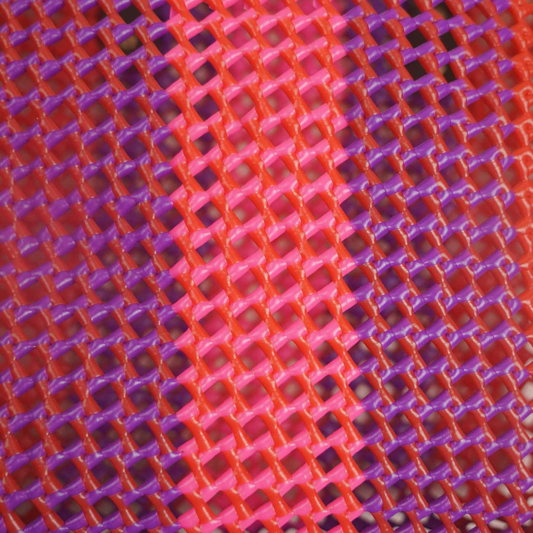 Handmade Multicolor Vertical Striped Wire Koodai Tote Bag