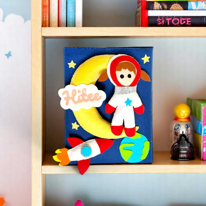 Personalized 3D Girl Astronaut Theme Felt Photo Album For Kids