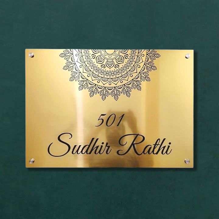 Personalized Weatherproof Stylish Stainless Steel Name Plate