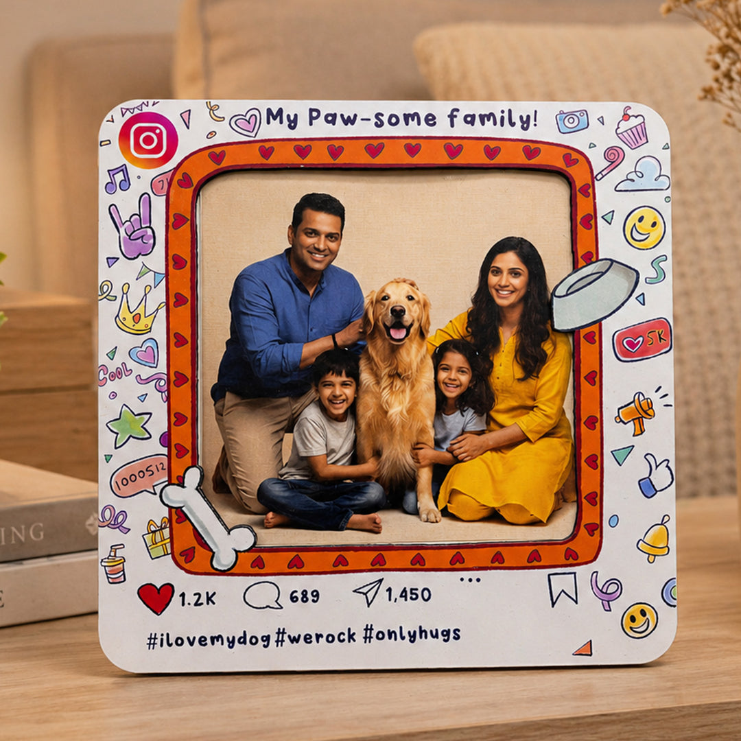 Quirky Square MDF Pet Photo Frame