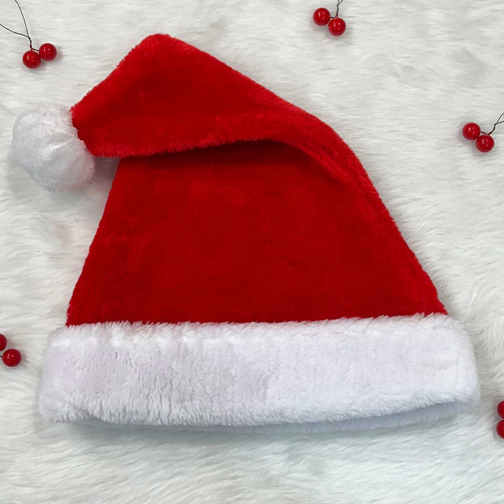 Handmade Think Plush Fur Adult Christmas Santa Hat | Xmas Gifting Ideas