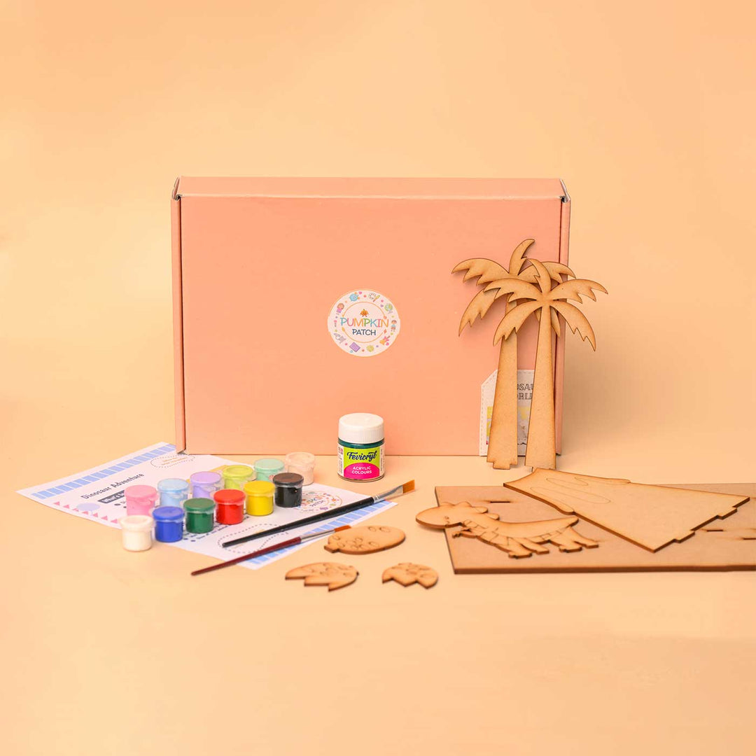 Handmade Dinosaur Adventure Craft DIY Kit | Set of 14