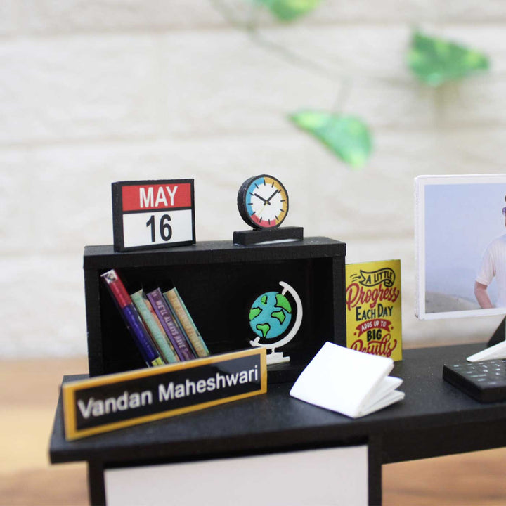 Photo Personalized Work Station Theme Mdf Wood Miniature Frame