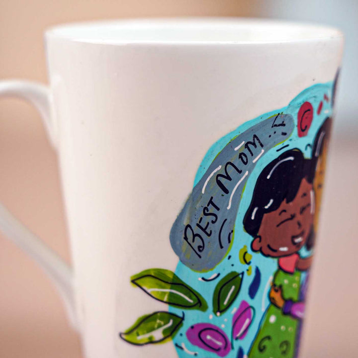 Personalized Hand-Painted Mom And Son Theme Ceramic Mug