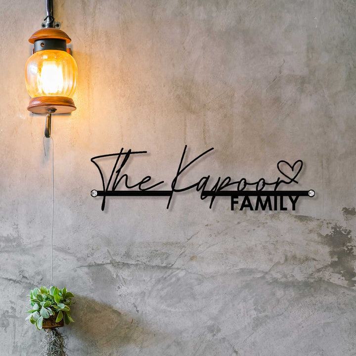 Personalized Laser Cut Minimalist Design Steel Name Plate