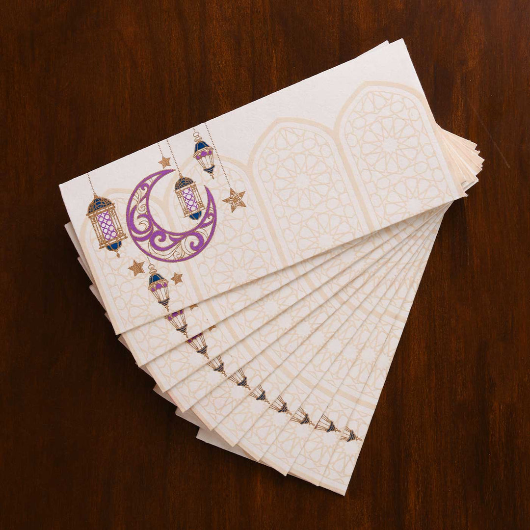Handmade Eid Mubarak Paper Envelopes | Set Of 10