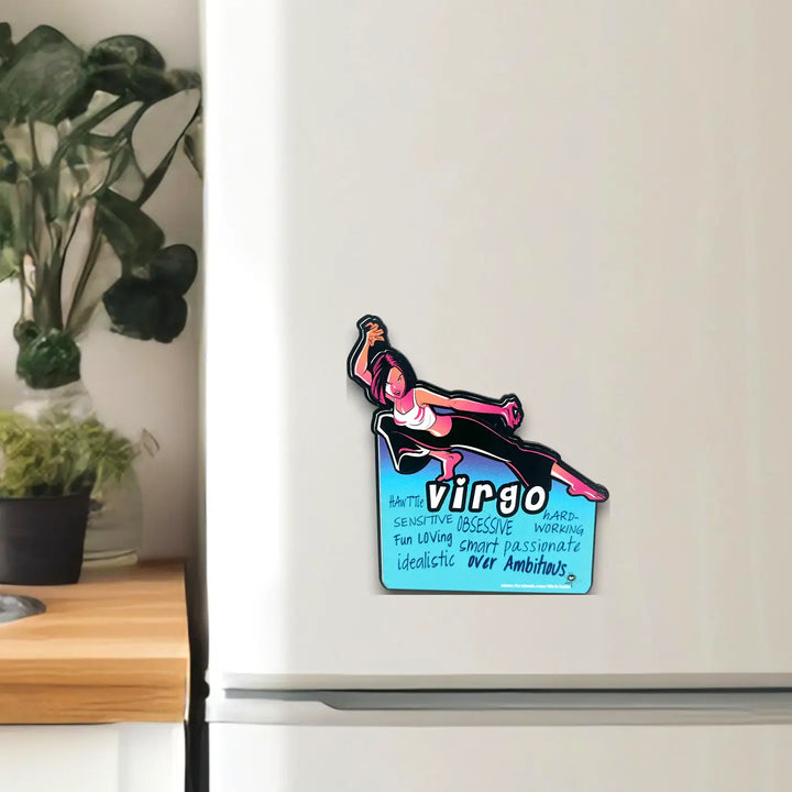 Printed Virgo Zodiac Sign MDF Wood Fridge Magnet