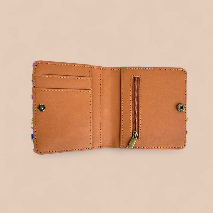 Handmade Embroidered Ne Triangles Design Jacquard Wallet