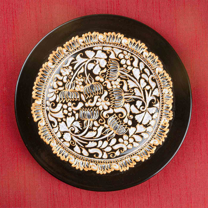 Handpainted Ceramic Wall Plate With Frame