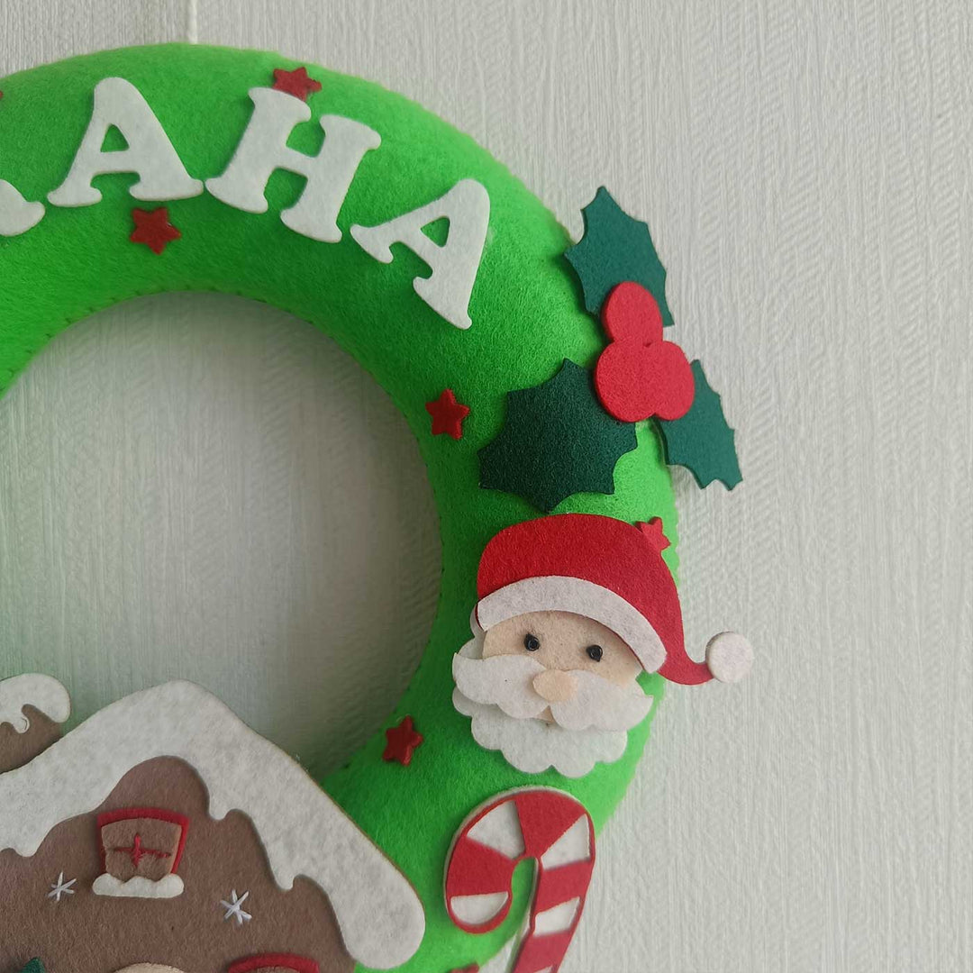 Personalized Handmade House Of Holday Cheers Wreath Name Hanging