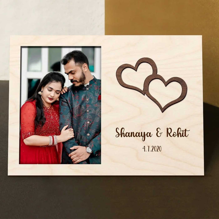 Photo Personalized Wooden Love Frame For Couples | Anniversary/Wedding Gifting Ideas