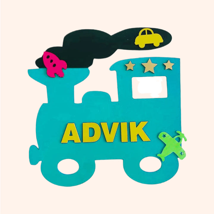 Train Theme Kids Nameplate