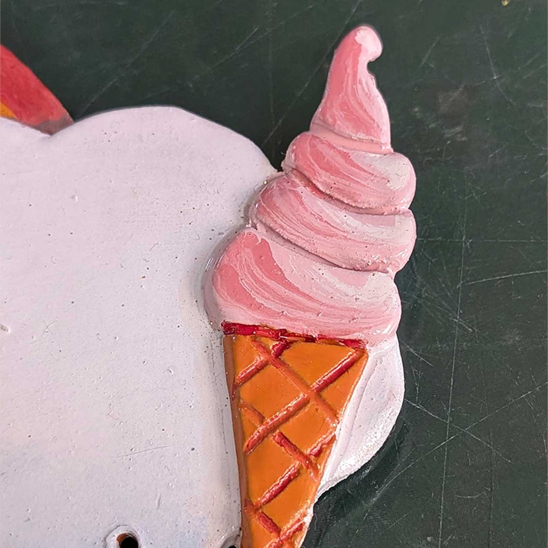 Personalized Hand-Painted Unicorn Theme Terracotta Kids Name Plate