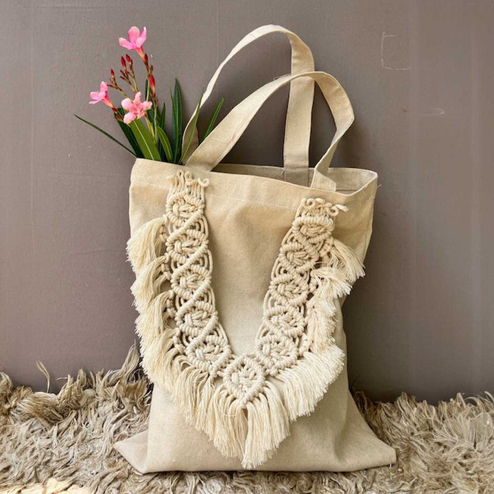 Handmade Macrame Tote Bag