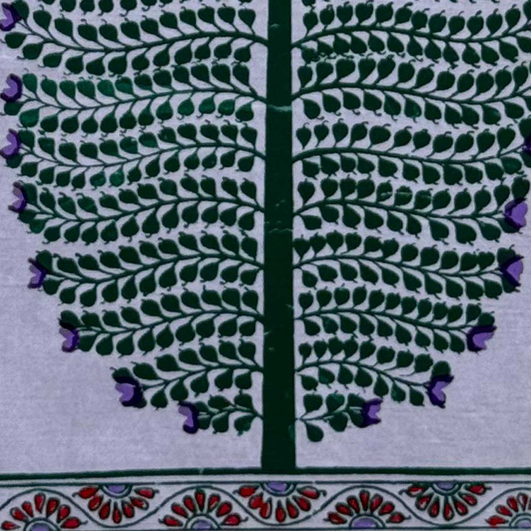 16 X 6 Inch | Handmade Tussar Silk Tree Of Life Painting