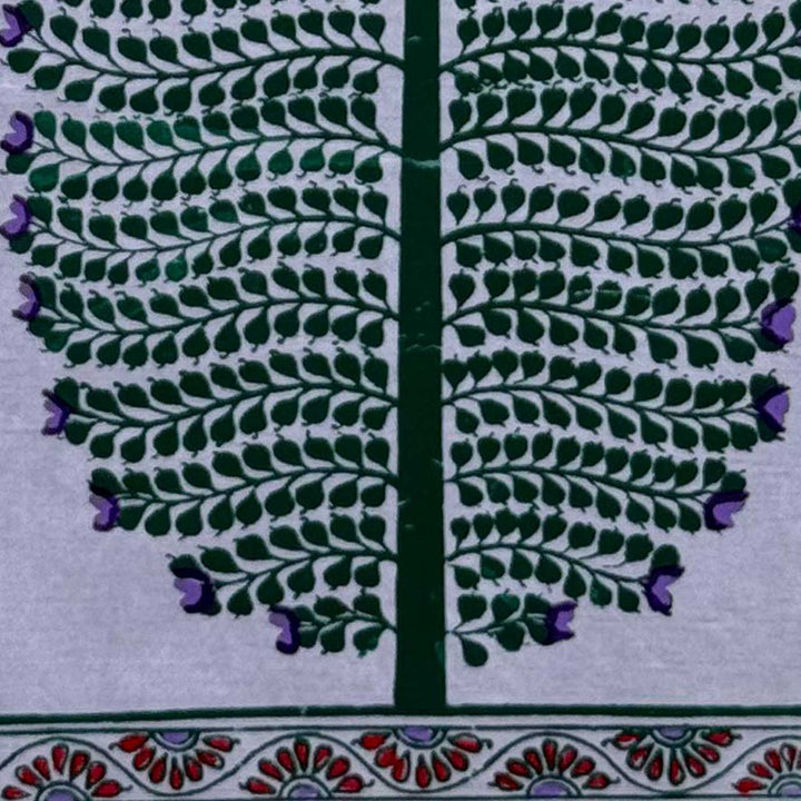 16 X 6 Inch | Handmade Tussar Silk Tree Of Life Painting