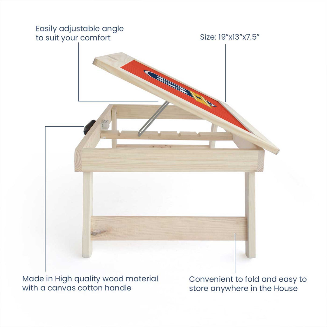 Personalized Jersey Number Theme Wooden Foldable Desk