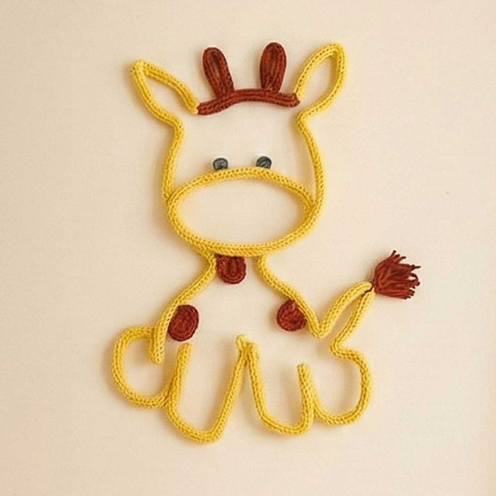 Handmade Knitted Wire Giraffe Hanging For Kids Room Decoration