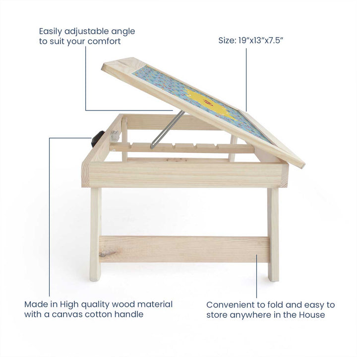 Personalized Enchanted Garden Theme Wooden Foldable Desk