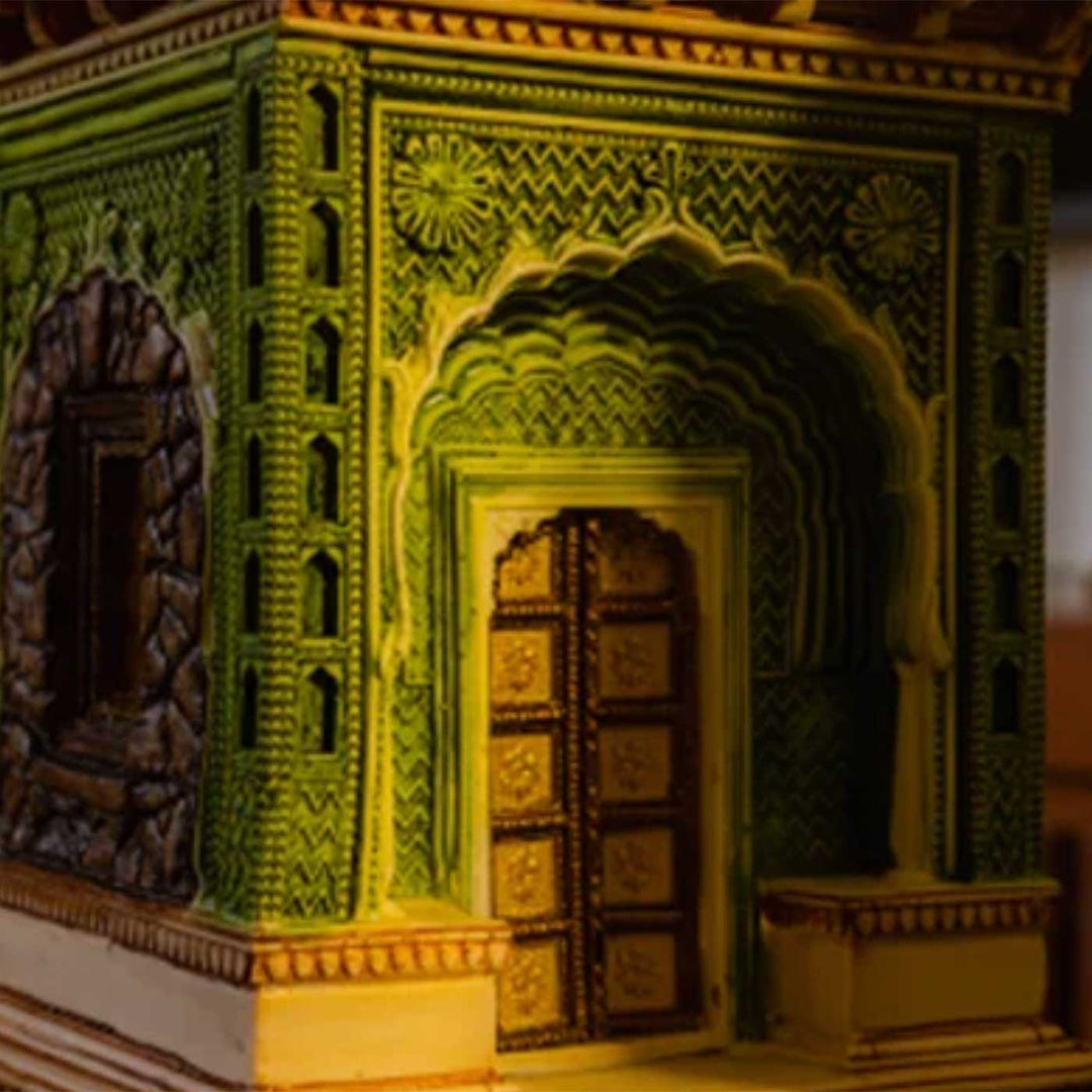 Handcrafted Jaipur Miniature Architectural Facade Table Lamp For Home Decor