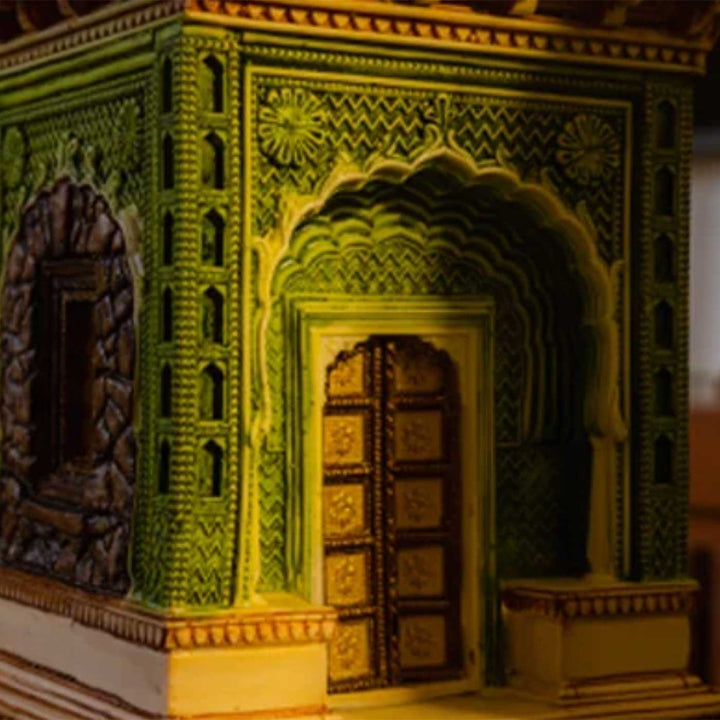 Handcrafted Jaipur Miniature Architectural Facade Table Lamp For Home Decor
