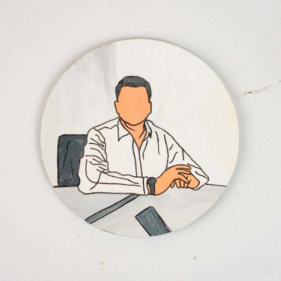 Photo Personalized Hand-Painted Professional Dad Theme MDF Wood Fridge Magnet
