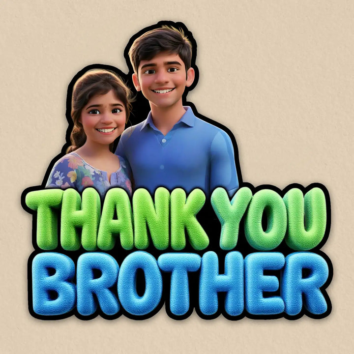 Photo Personalized "Thank You Brother" Acrylic Fridge Magnet