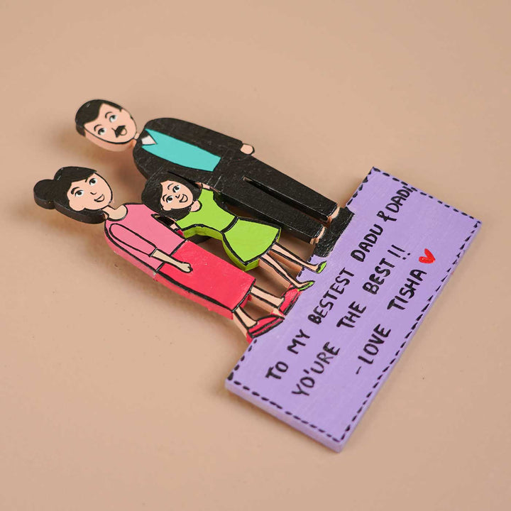 Personalized Family Theme MDF Wood Fridge Magnet