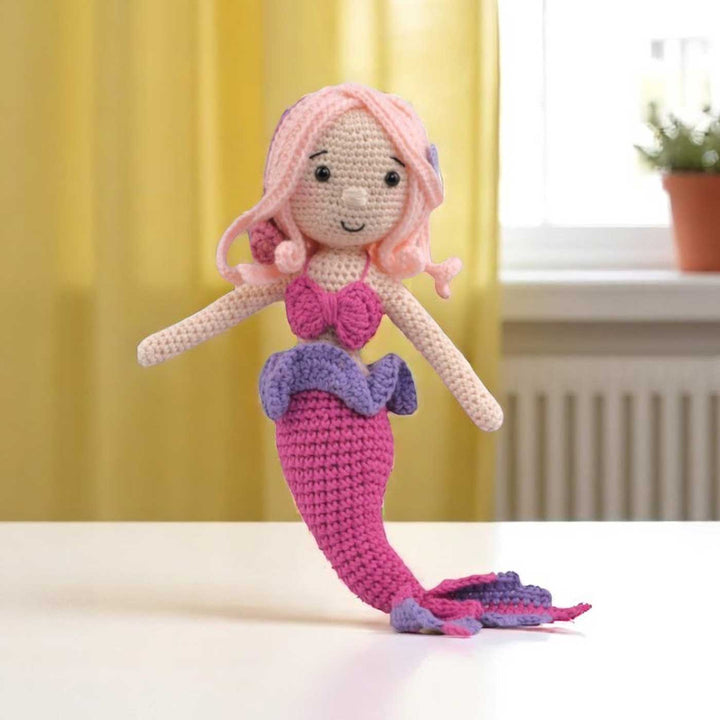 Handmade Crochet Mermaid Toy for Kids